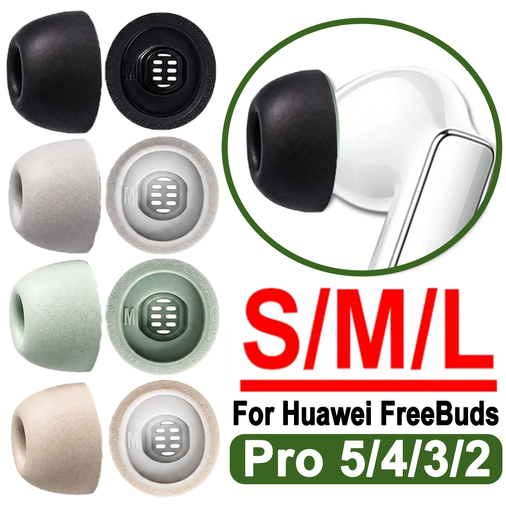 Silicone Ear Tip Replacement - シリコンメモリーフォームクッション交換用インイヤーチップ Huawei FreeBuds Pro5/4/3/2 カバー SML