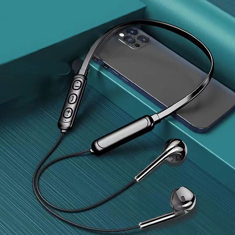 Bluetooth Headset On Ear - 首掛け式 Bluetooth ヘッドセット HD マイク iPhone