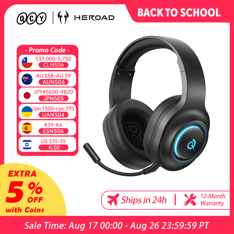 Gaming Headset Rgb - QCY Heroad V200 ゲーミングヘッドセット マイク付き トリプルモード