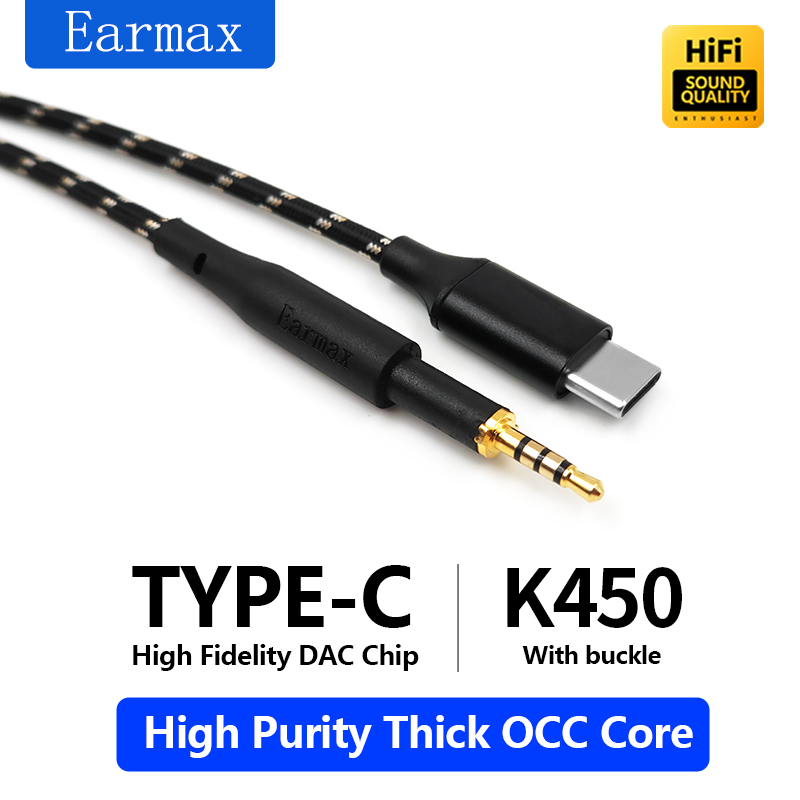 交換可能なマイクタイプcからk450,アップグレードケーブル - Usb C Earphone のレビューと価格