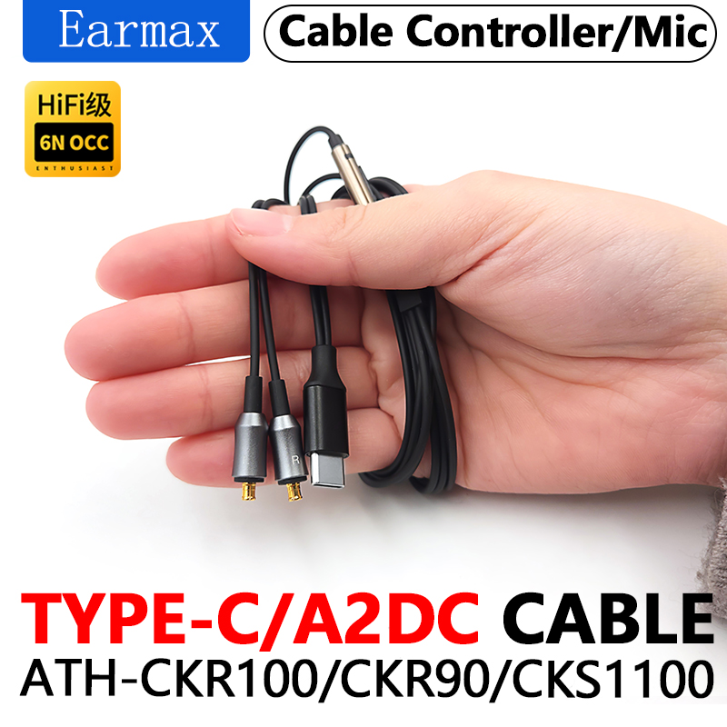 イヤホン用の単結晶銅ケーブル,交換可能なhifi,タイプテッ - Usb C Earphone のレビューと価格